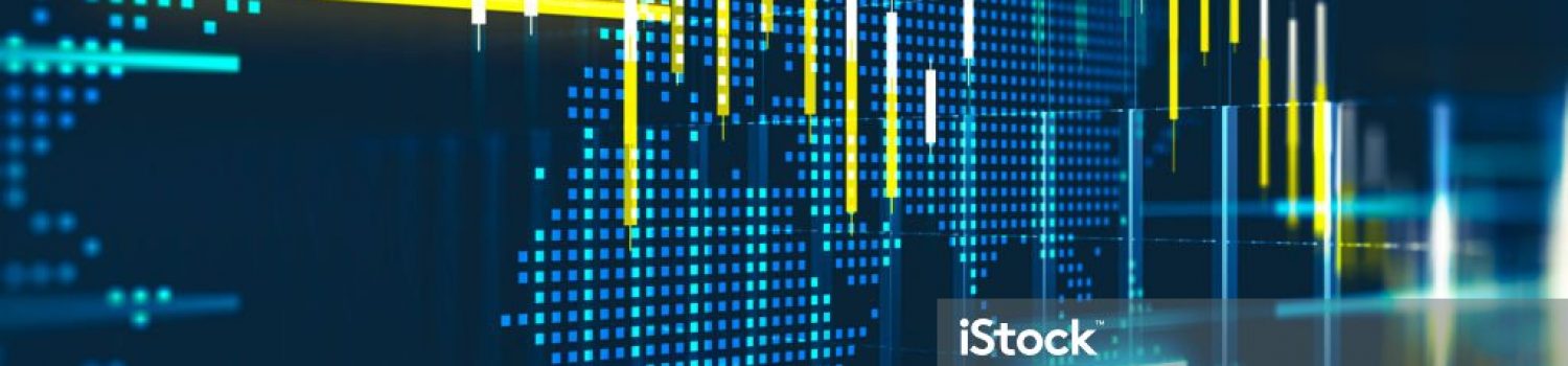 Digitally Generated Currency and Exchange Stock Chart for Finance and Economy Display