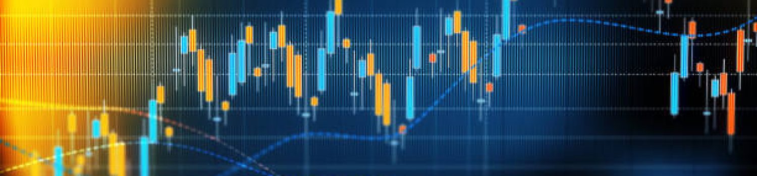 Financial data analysis graph showing search findings. Selective focus. Horizontal composition with copy space.